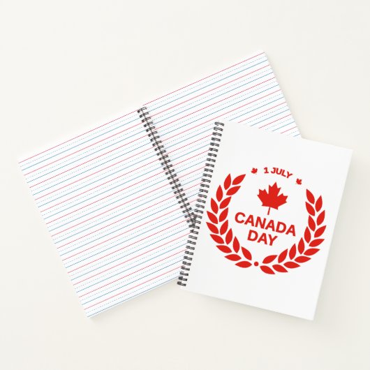 Canada Day Wreath Notitieboek (Binnen)