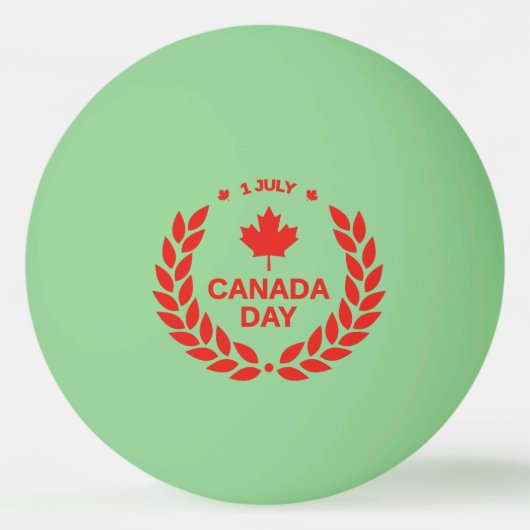 Canada Day Wreath Ping Pong Balls Pingpongbal (Voorkant)