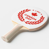 Canada Day Wreath Ping Pong Paddle Tafeltennisbatje (Voorkant Gekanteld)