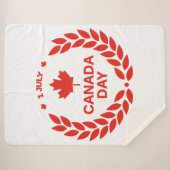 Canada Day Wreath Sherpa Blanket Deken (Voorkant (horizontaal))