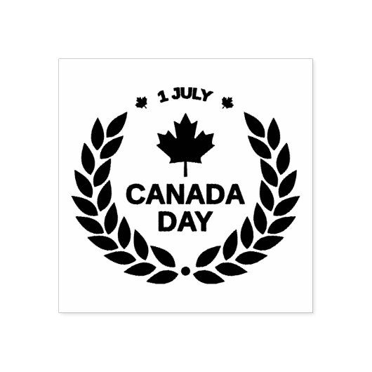 Canada Day Wreath Stamp Rubberstempel (Afrduk)