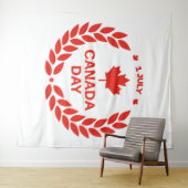 Canada Day Wreath Tapestry Wandkleed (In Situ (horizontaal))