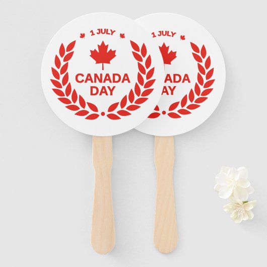Canada Day Wreator Fans Handwaaier (Voorkant en achterkant)