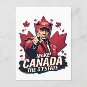 Canada de 51ste staat Trump Canadees Briefkaart