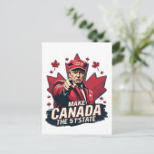 Canada de 51ste staat Trump Canadees Briefkaart (Staand voorkant)