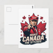 Canada de 51ste staat Trump Canadees Briefkaart (Voorkant / Achterkant)