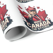 Canada de 51ste staat Trump Canadees Cadeaupapier (Rol Hoek)