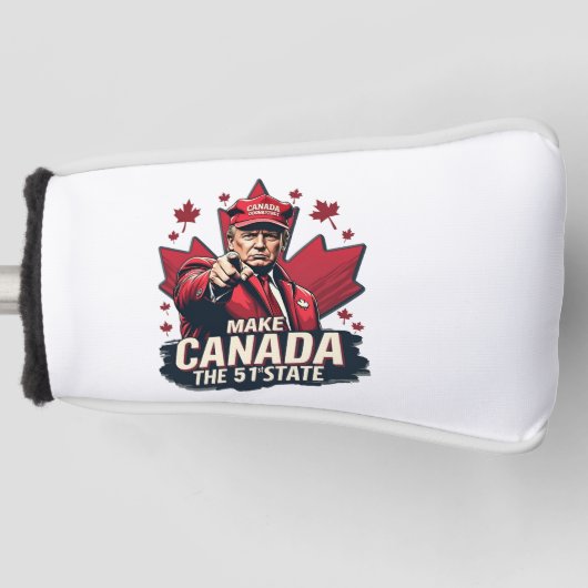 Canada de 51ste staat Trump Canadees Golfheadcover (Voorkant)