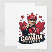 Canada de 51ste staat Trump Canadees Kaart (Voorkant / Achterkant)