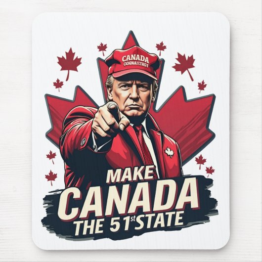 Canada de 51ste staat Trump Canadees Muismat (Voorkant)