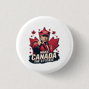 Canada de 51ste staat Trump Canadees Ronde Button 3,2 Cm
