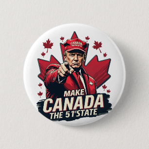 Canada de 51ste staat Trump Canadees Ronde Button 5,7 Cm