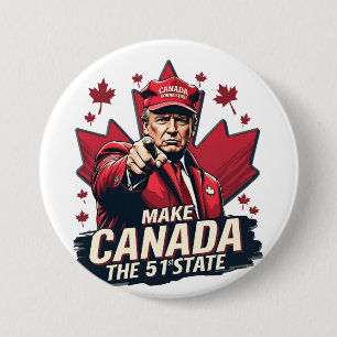 Canada de 51ste staat Trump Canadees Ronde Button 7,6 Cm
