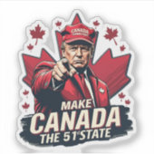 Canada de 51ste staat Trump Canadees Sticker (Voorkant)