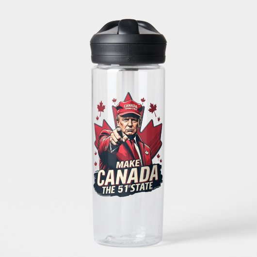 Canada de 51ste staat Trump Canadees Waterfles (Voorkant)