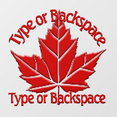 Canada Decals Custom Happy Canada Day Window Cling (Vel)