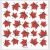 Canada Decals Maple Leaf Window Decal Stickers (Vel)