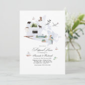 Canada Destination Wedding repetitie diner Kaart (Staand voorkant)