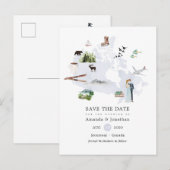Canada Destination Wedding Save the Date Aankondigingskaart (Voorkant / Achterkant)