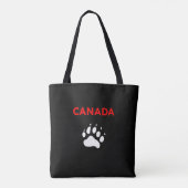 Canada Dier Poot Voetafdruk Kleur Tote Bag (Achterkant)