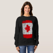 Canada Distress Maple Leaf Canadian Flag Citizen Trui (Voorkant volledig)