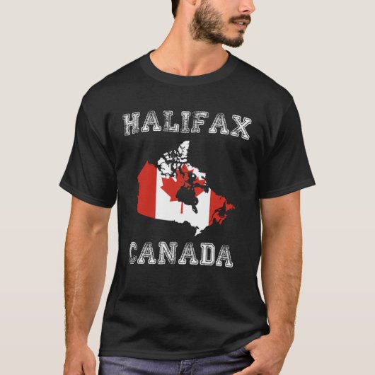 Canada Distressed Flag Halifax Pride T-shirt (Voorkant)