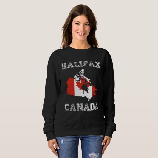 Canada Distressed Flag Halifax Pride Trui (Voorkant volledig)
