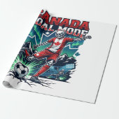 Canada Doel Modus Skelet Striker Naties Dynamisch Cadeaupapier (Uitgerold)