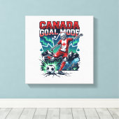 Canada Doel Modus Skelet Striker Naties Dynamisch Canvas Afdruk (Insitu (Houten vloer))