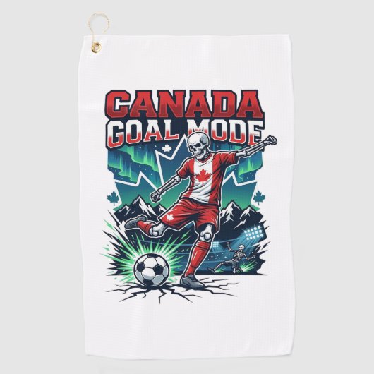 Canada Doel Modus Skelet Striker Naties Dynamisch Golfhanddoek (Voorkant)
