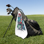Canada Doel Modus Skelet Striker Naties Dynamisch Golfhanddoek (Groen)