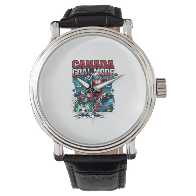 Canada Doel Modus Skelet Striker Naties Dynamisch  Horloge (Voorkant)
