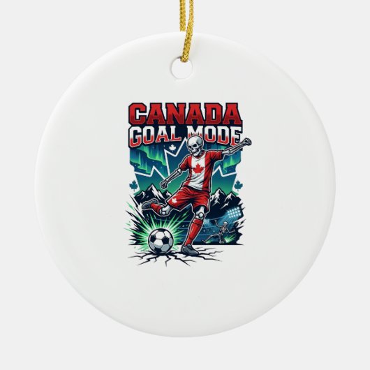 Canada Doel Modus Skelet Striker Naties Dynamisch Keramisch Ornament (Voorkant)