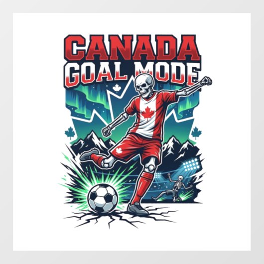 Canada Doel Modus Skelet Striker Naties Dynamisch  Raamsticker (Vel)