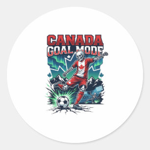 Canada Doel Modus Skelet Striker Naties Dynamisch  Ronde Sticker