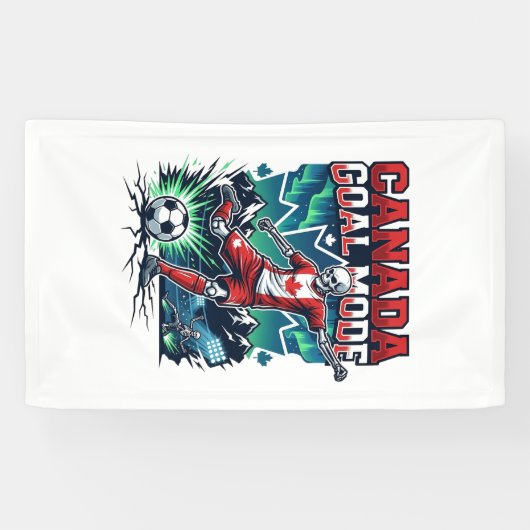 Canada Doel Modus Skelet Striker Naties Dynamisch Spandoek (Horizontaal)