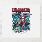 Canada Doel Modus Skelet Striker Naties Dynamisch Sparkling Wijnetiket (Enkel label)