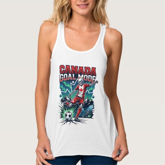 Canada Doel Modus Skelet Striker Naties Dynamisch  Tanktop (Voorkant)