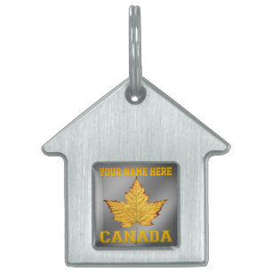 Canada Dog Label Custom Canada Pet Tag Souvenirs Huisdieren Naamplaatje