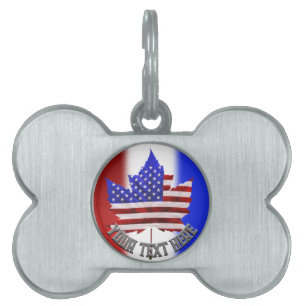 Canada Dog Label USA Canada Pet Tag Souvenir Huisdieren Naamplaatje