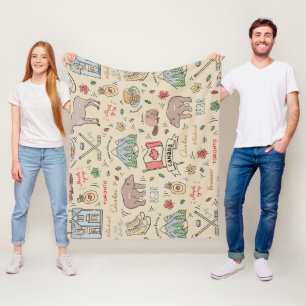 Canada Doodles Fleece Deken