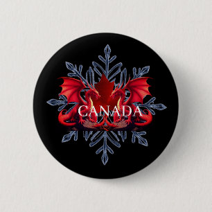 CANADA-DRAKEN RONDE BUTTON 5,7 CM