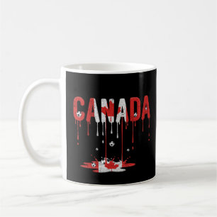 Canada druipende vlag Voetbal Koffiemok