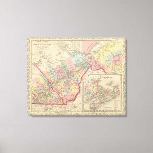 Canada East Lower Region Canvas Afdruk (Voorkant)