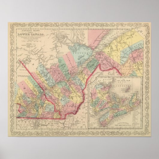 Canada East Lower Region Poster (Voorkant)