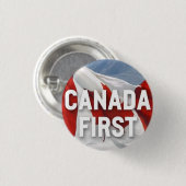 Canada eerst. Bericht van de Conservatieve Partij  Ronde Button 3,2 Cm (Voorkant /achterkant)