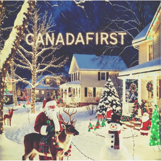 CANADA EERSTE KERST STICKER (Voorkant)