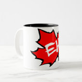 Canada Eh Tweekleurige Koffiemok (Voorkant links)
