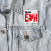 Canada Eh Vierkante Button 5,1 Cm (In situ)
