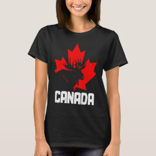 Canada Eland Esdoornblad Trots Vintage Canadese Vl T-shirt